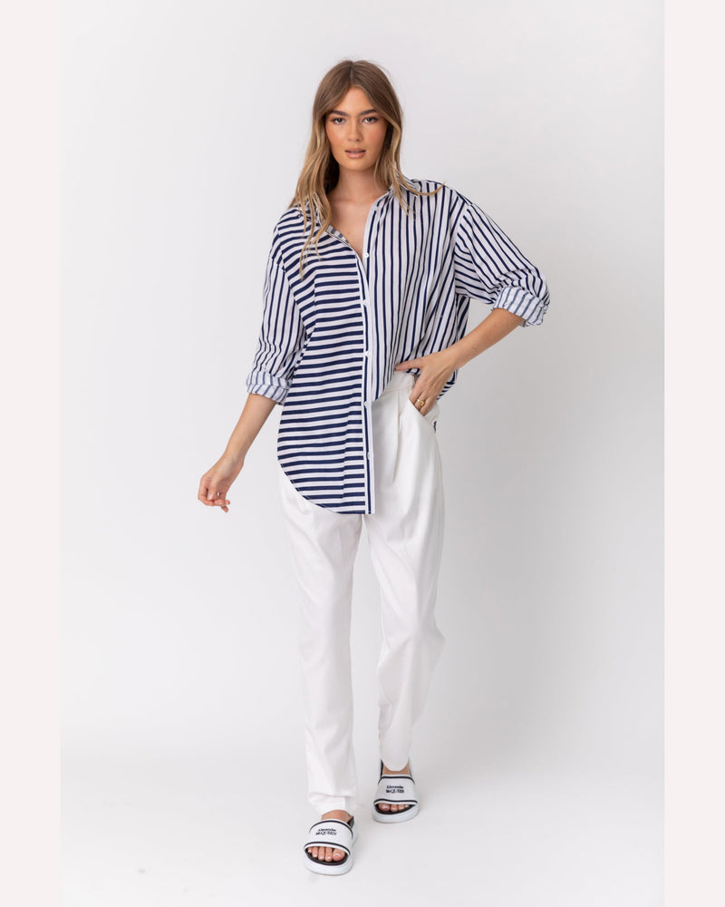 alexandra-mixed-stripe-navy-shirt-front-view