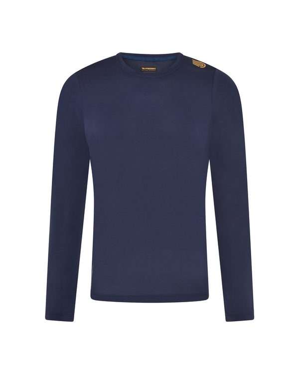 pressio-bio-long-sleeve-top-navy-front-view