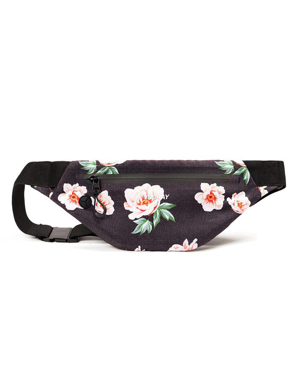 Front view of rose black active fanny pack
