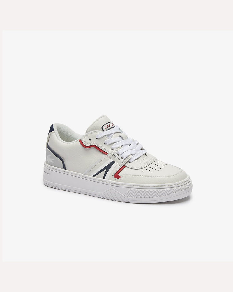 Lacoste-L001-sneaker-white-navy-red-side-view