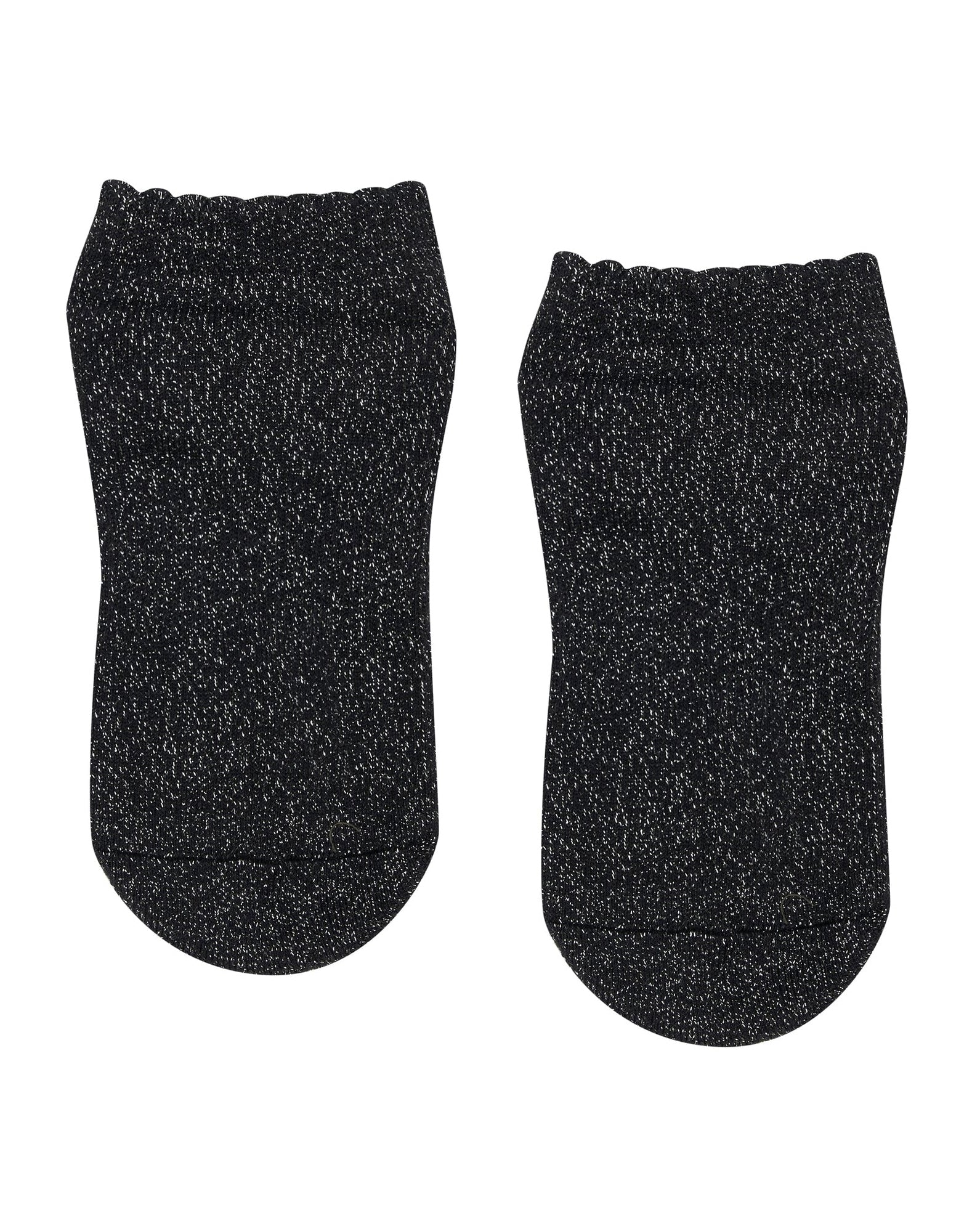 Move Active Classic Low Rise Grip Socks Black Sparkle Frill Fearless Wanaka