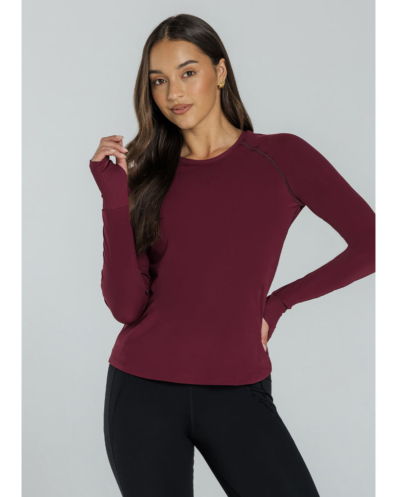 Abi-and-Joseph-Morning-Stretch-Long-Sleeve-Top-Claret