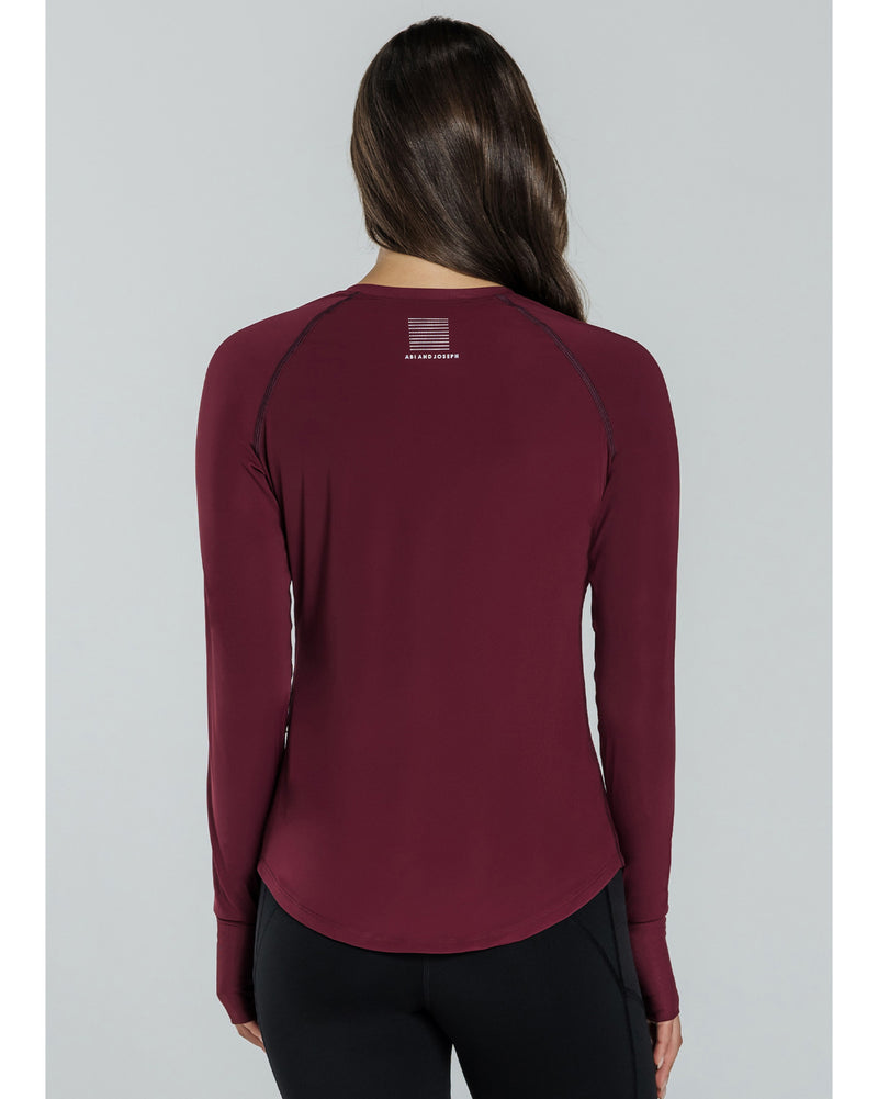 Abi-and-Joseph-Morning-Stretch-Long-Sleeve-Top-Claret