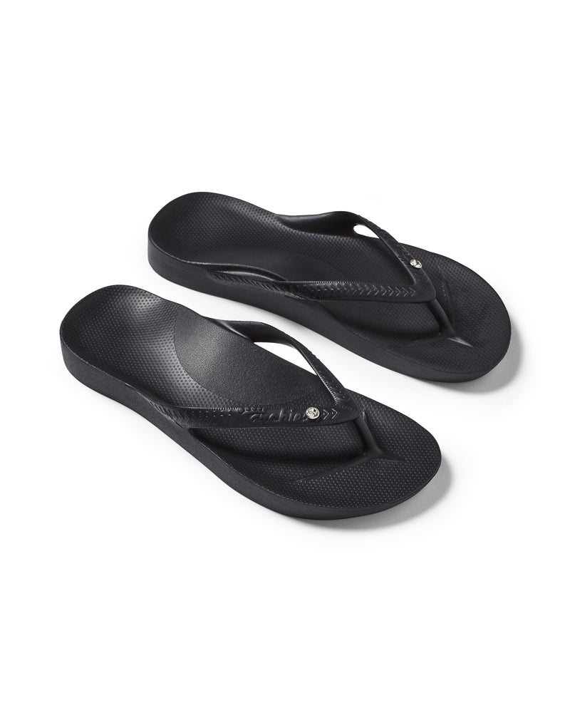 Archies-arch-support-jandals-Crystal-black-both