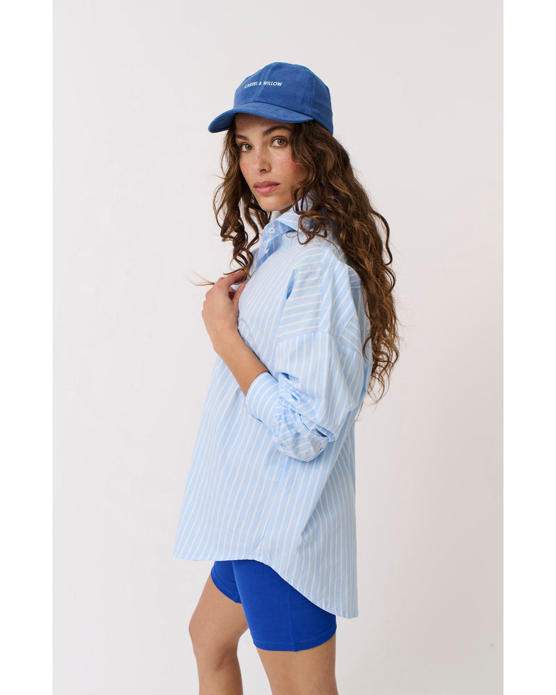 Cartel-and-willow-tammy-shirt-aqua-stripe