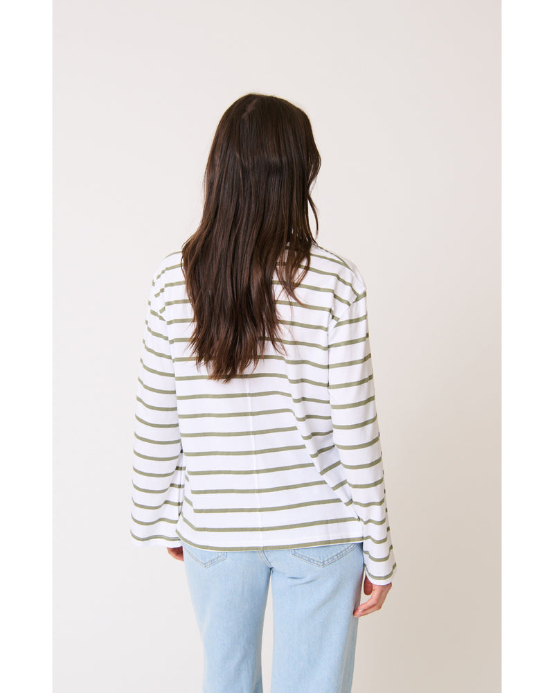 Cartelandwillow-river-long-leeve-top-khaki-stripe