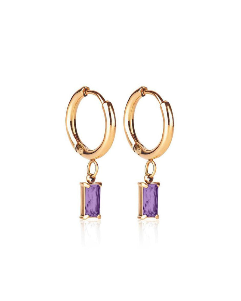 Ever-Jewelley-Luxe-Gold-Drop-Huggies-Earrings-Amethyst