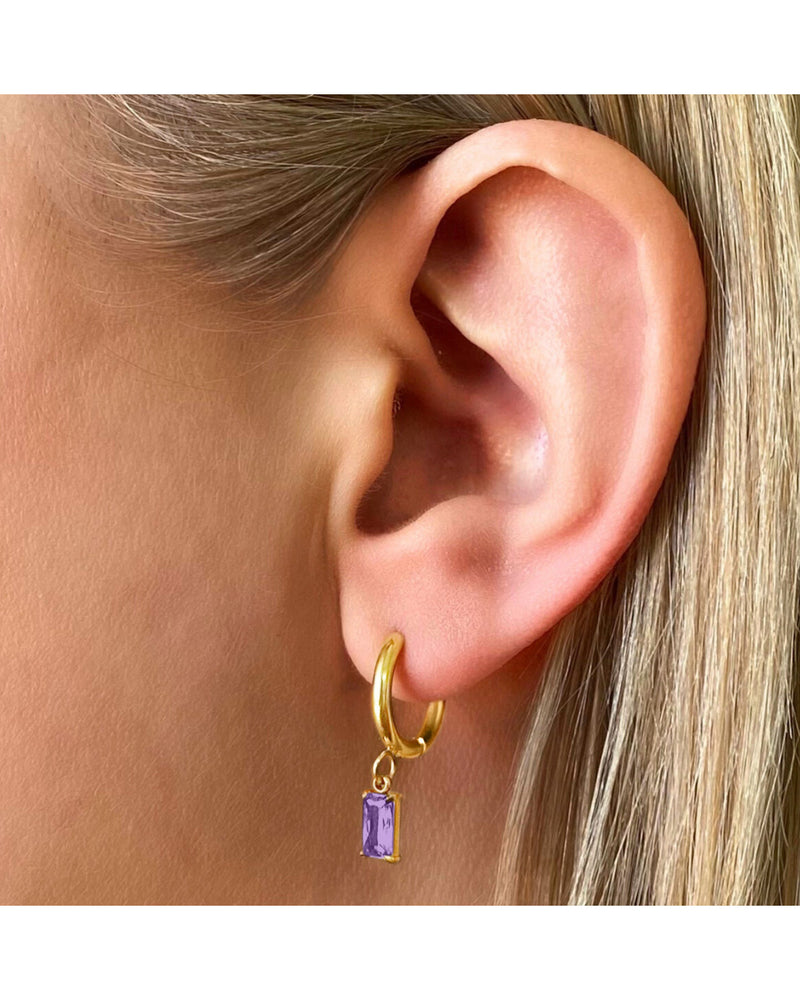 Ever-Jewelley-Luxe-Gold-Drop-Huggies-Earrings-Amethyst