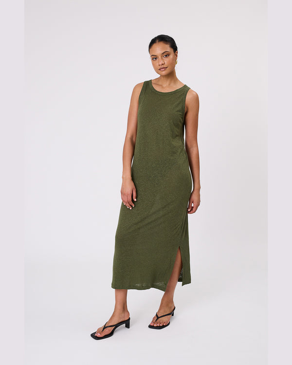 Marlow-Athens-Tank-Dress-Olive