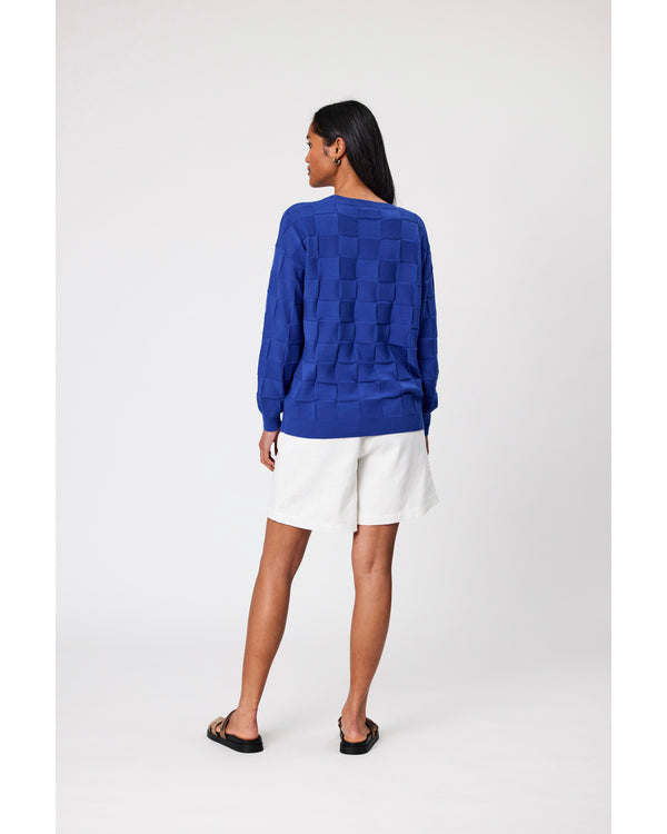 Marlow-Basket-Weave-Crew-Neck-Cobalt-back