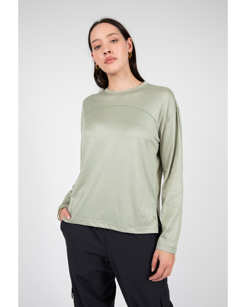 Marlow-Half-time-long-sleeve-top-Eucalpyptus-front