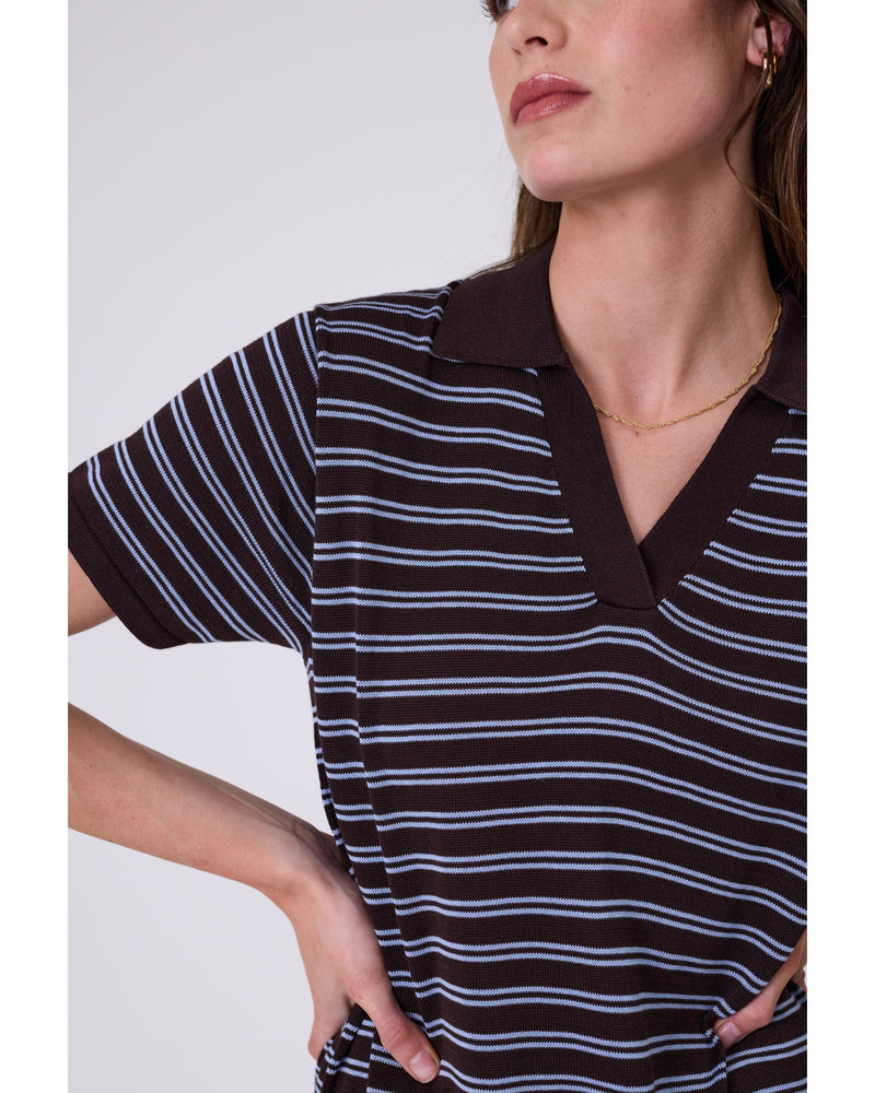 Marlow_Chime_Knit_Polo_Dress_CarobStripe