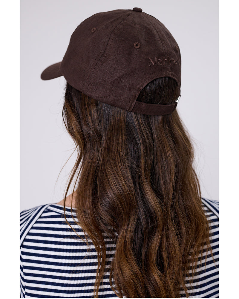 Marlow_Icon_Linen_Cap_Carob