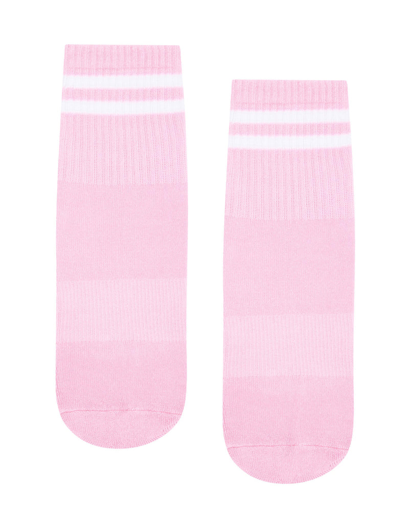 Move-Active-Crew-Non-Slip-Grip-Socks-Ribbed-Sporty-Pink-1