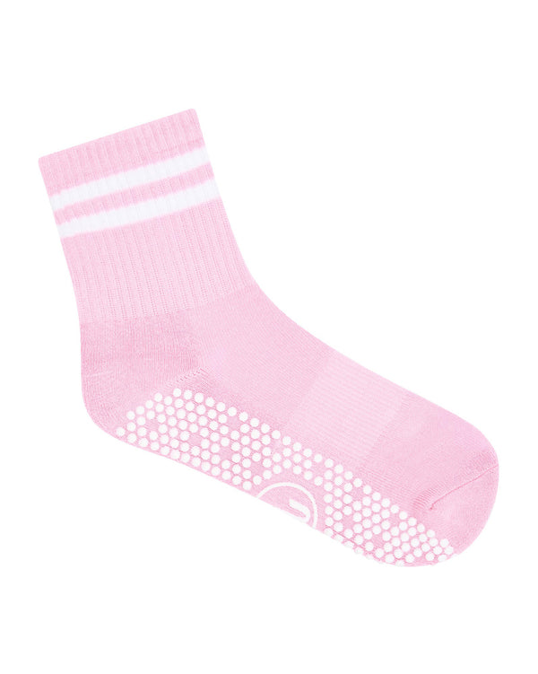 Move-Active-Crew-Non-Slip-Grip-Socks-Ribbed-Sporty-Pink-1