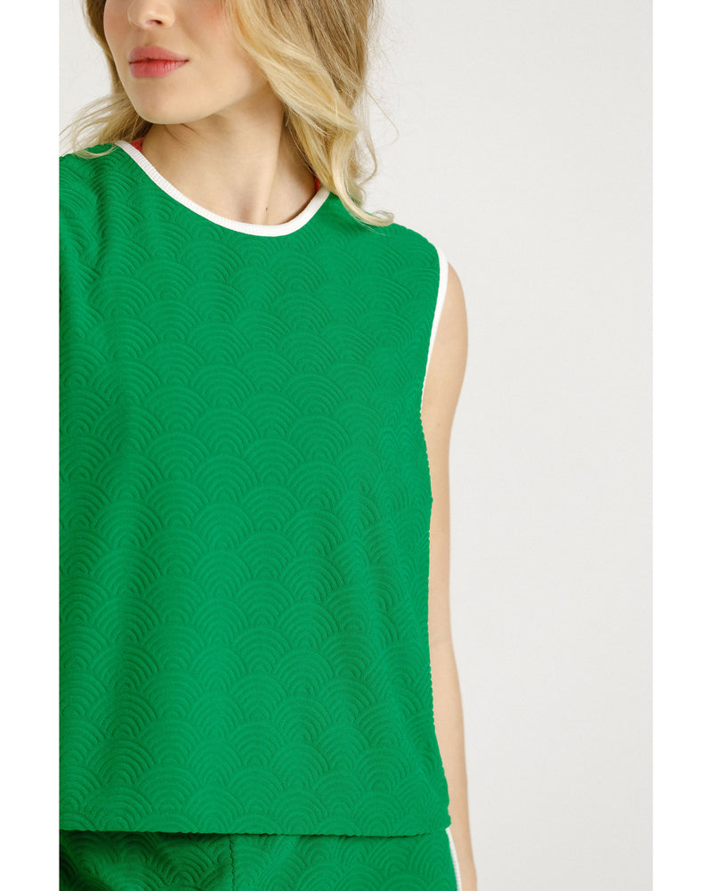 Rose-Road-CroppedSinglet-KellyGreenTowelling-