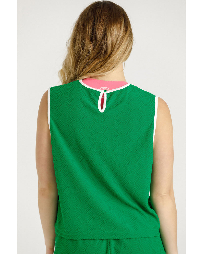 Rose-Road-CroppedSinglet-KellyGreenTowelling-