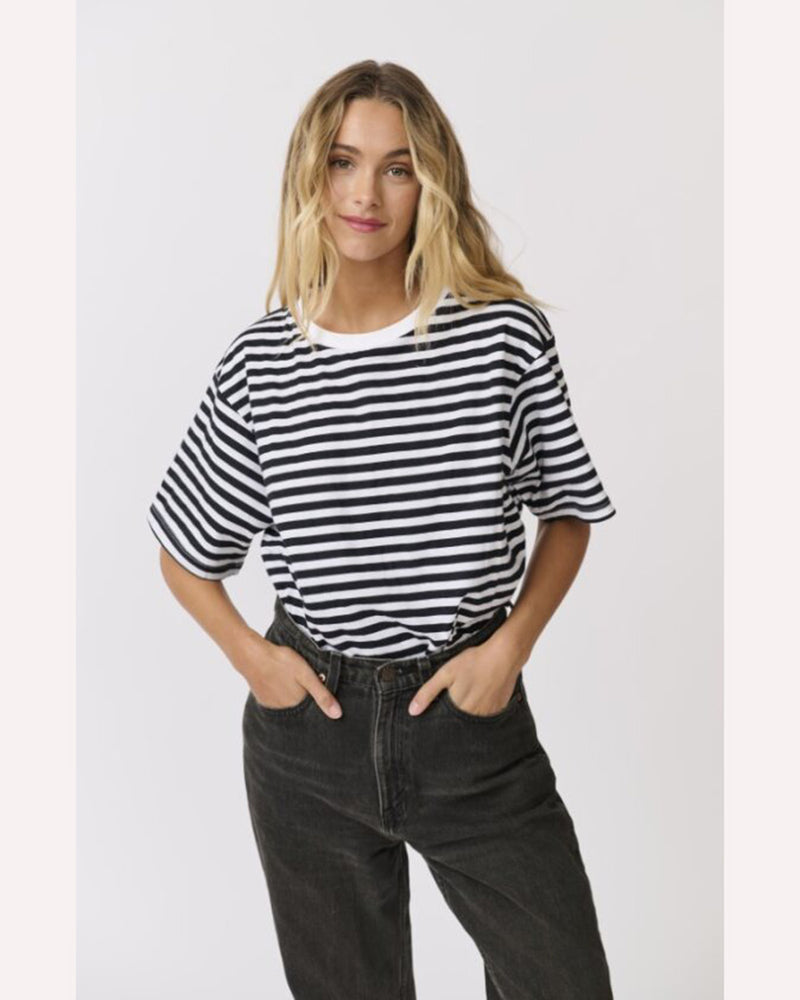 cartel-and-willow-marlie-tee-black-white-stripe-front