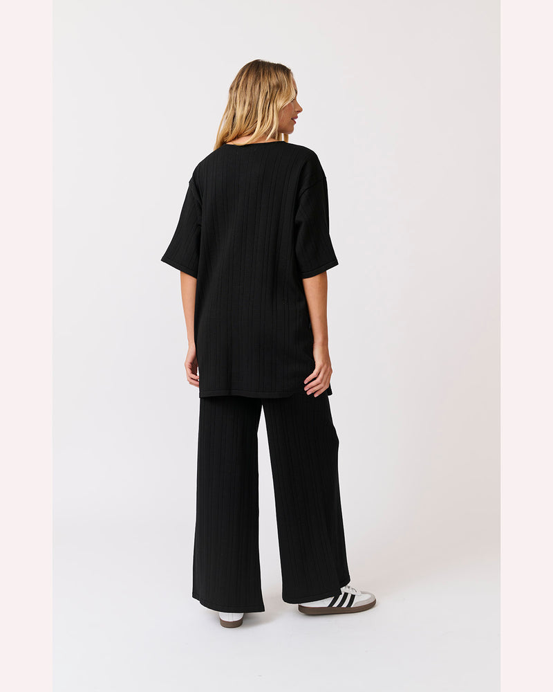 Cartel & Willow Trisha Top - Black Knit