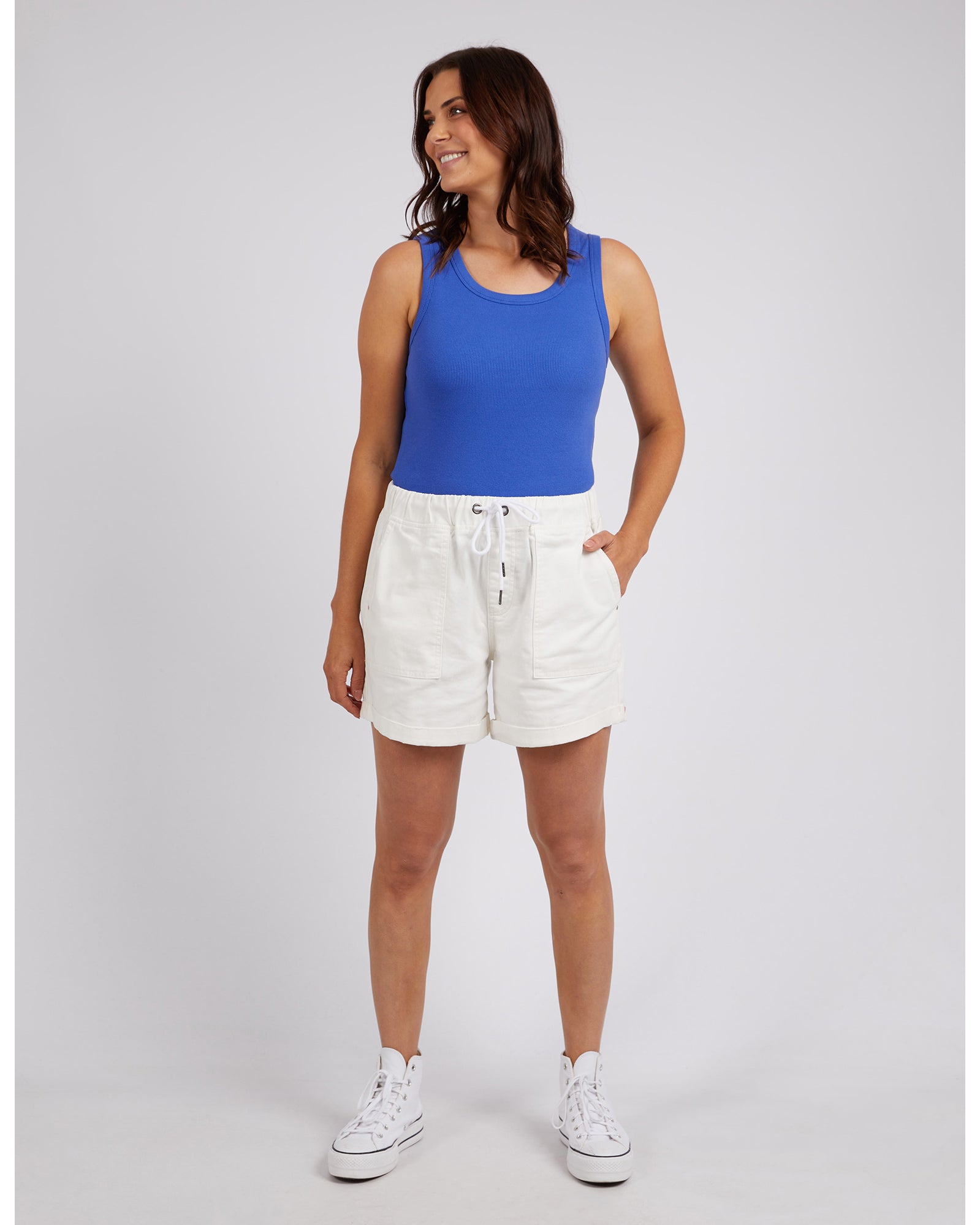 Elm Emma Relaxed Denim Short - Vintage White – Fearless Wanaka