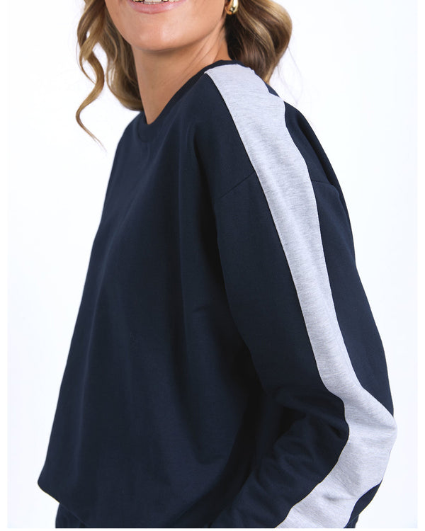 elm-lifestyle-sloan-fleece-sweat-navy