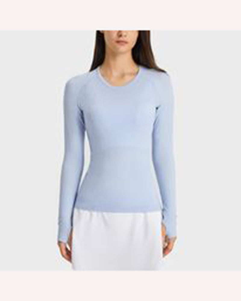 fearless-club-inspire-long-sleeve-powder-blue-front-view