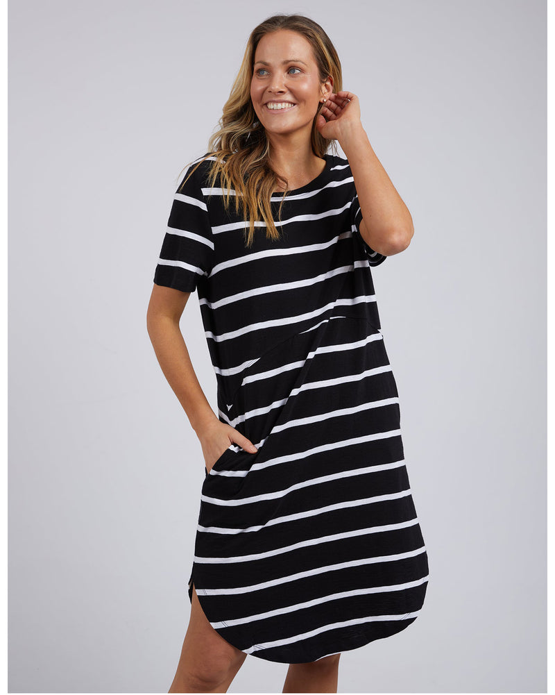 foxwood-bay-stripe-dress-black