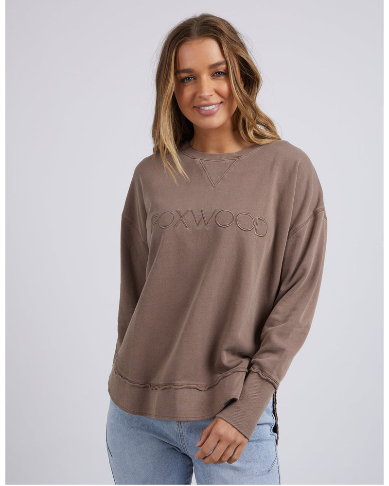 foxwood-simplified-crew-chocolate-brown-front