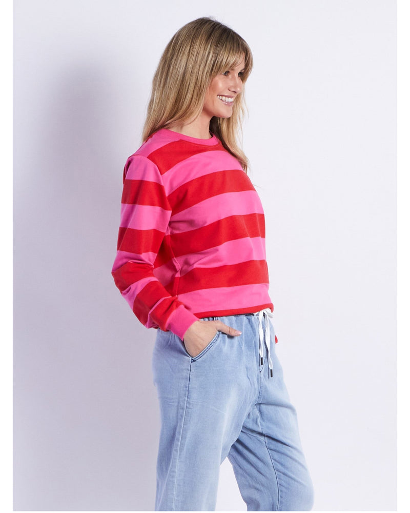 leoni-austin-sweat-red-pink-stripe-