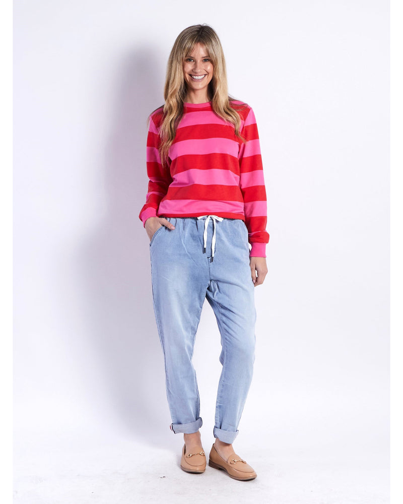 leoni-austin-sweat-red-pink-stripe-