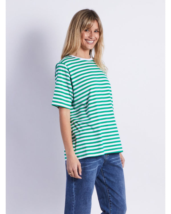 leoni-brunswick-tee-green-white-stripe