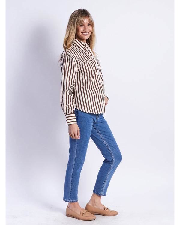 leoni-ralph-shirt-chocolate-stripe