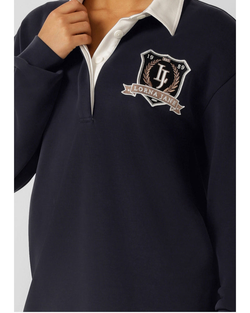 lorna-jane-heritage-rugby-long-sleeve-top-midnight-blue-front