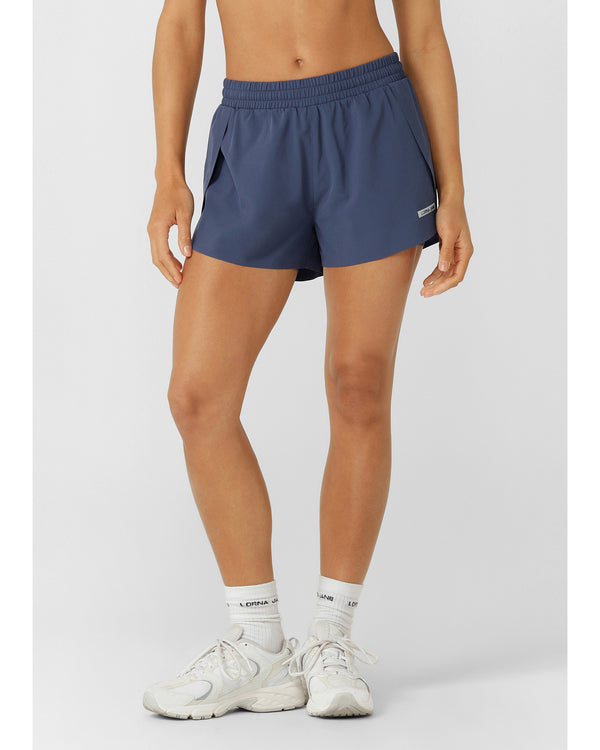 lorna-jane-lightspeed-phone-pocket-run-short-deep-dive-blue