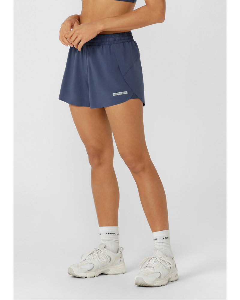 lorna-jane-lightspeed-phone-pocket-run-short-deep-dive-blue