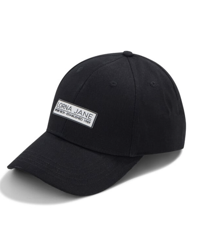 lorna-jane-reflective-logo-cap-black