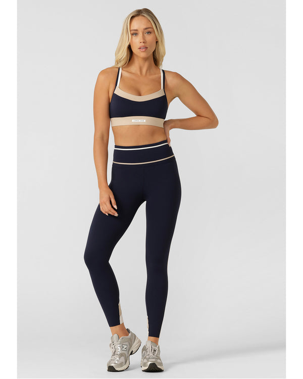 Lorna Jane Sunrise Ankle Biter Leggings French Navy Fearless Wanaka