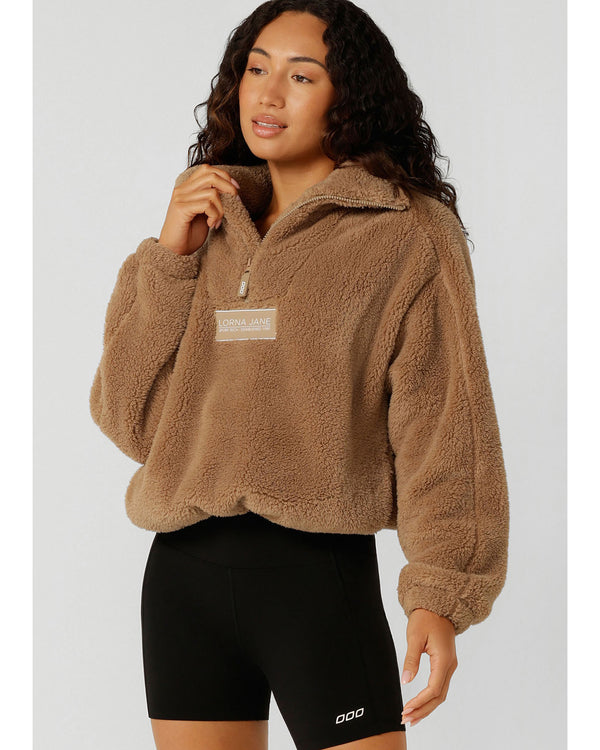 lorna-jane-teddy-quarter-zip-sweat-sand-dune