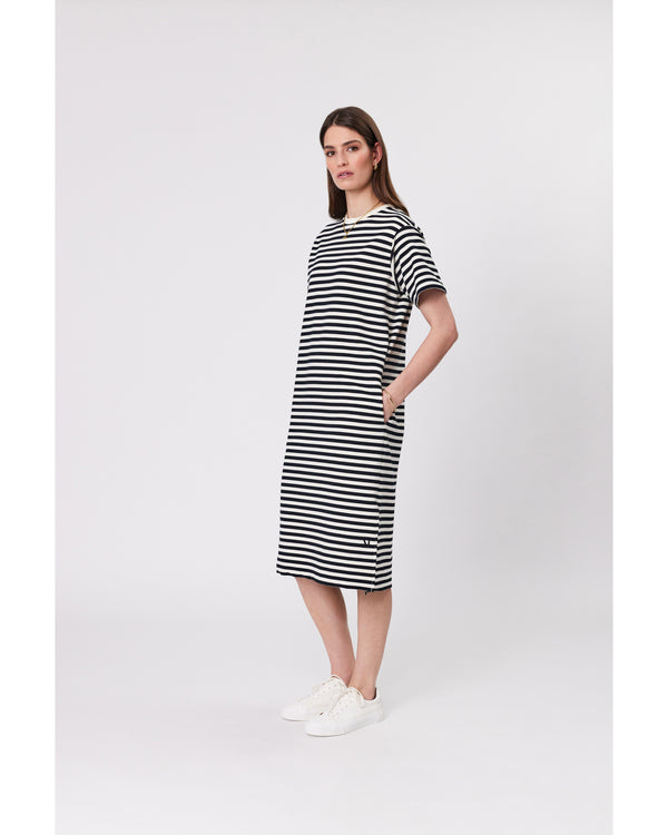 marlow-Weekday-Midi-Dress-ivory-black-stripe