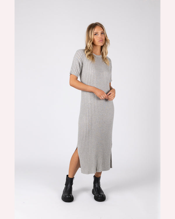 marlow-day-off-knit-dress-silver-front-view