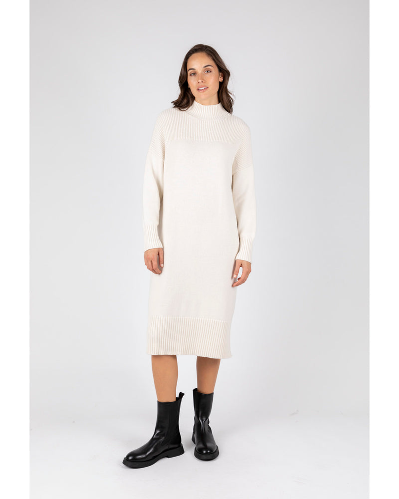 marlow-willow-rib-panel-knit-dress-ivory-front-view