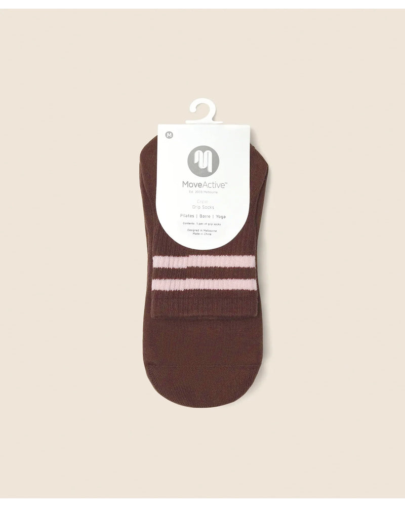 move-active-non-slip-grip-crew-socks-espresso-stripe