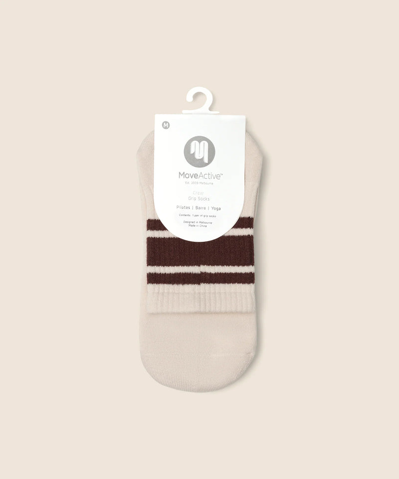 move-active-non-slip-grip-crew-socks-oat-espresso-stripe