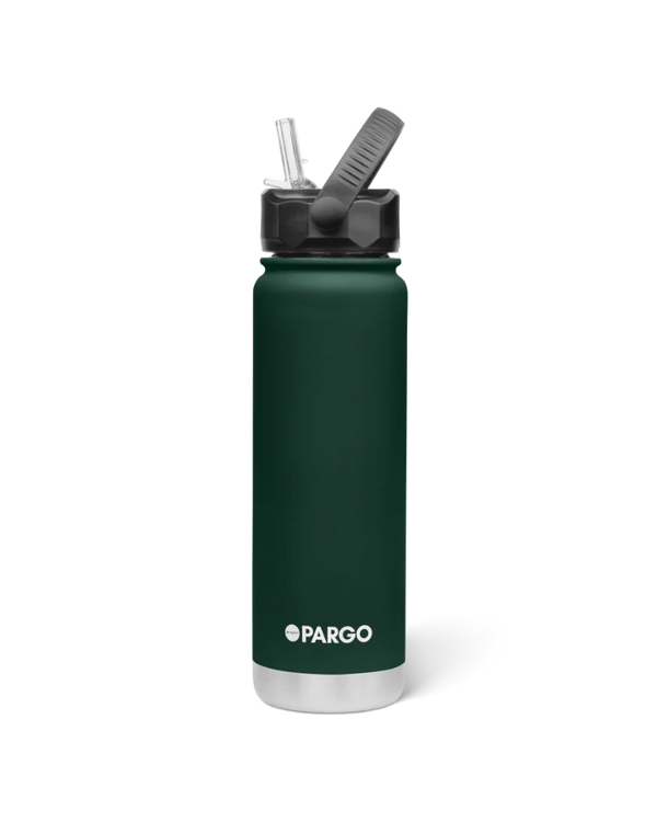 project-pago-750ml-insulated-bottle-with-straw-lid-forest-green-