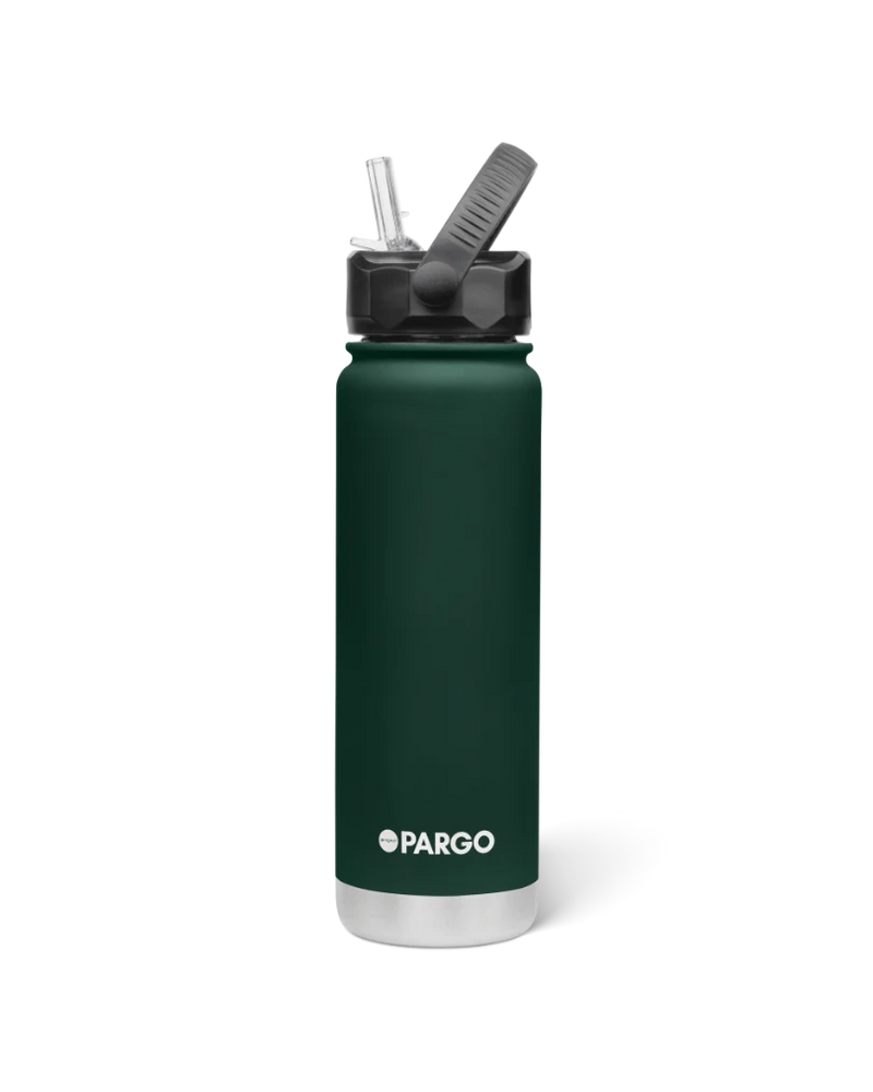 project-pago-750ml-insulated-bottle-with-straw-lid-forest-green-