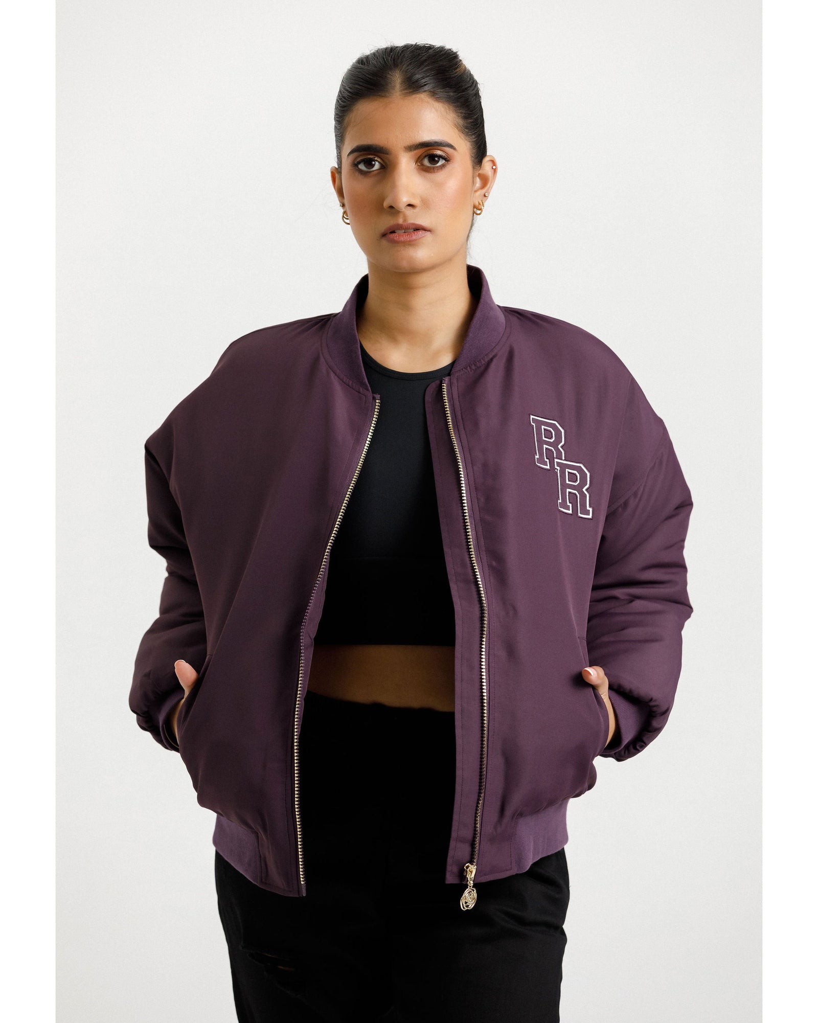 Plum bomber jacket best sale