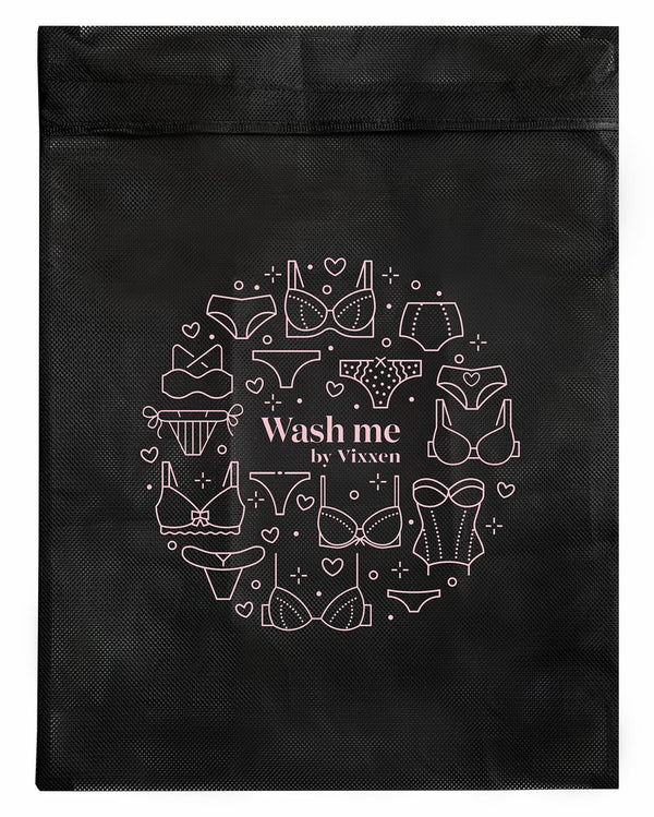 Full view of black wash bag