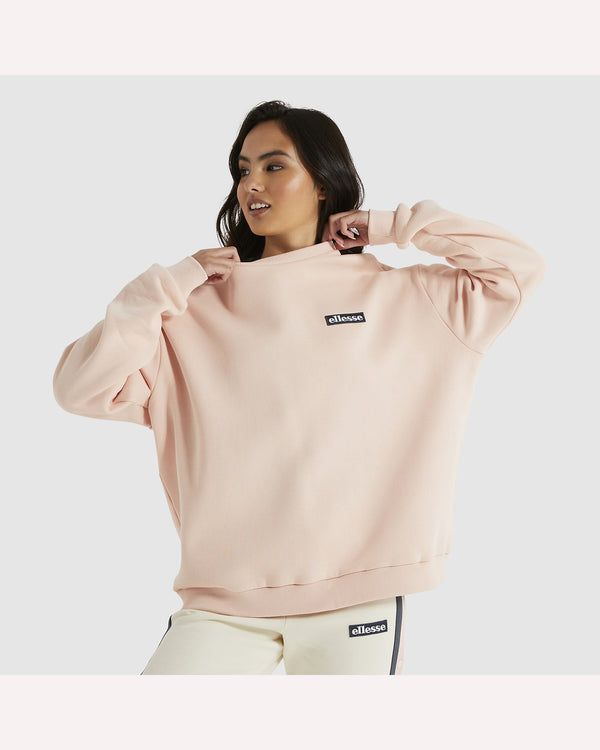 Ellesse-sibilla-sweatshirt-pink-front-view