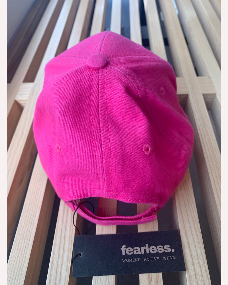 fearless-cotton-cap-hot-pink-back-view