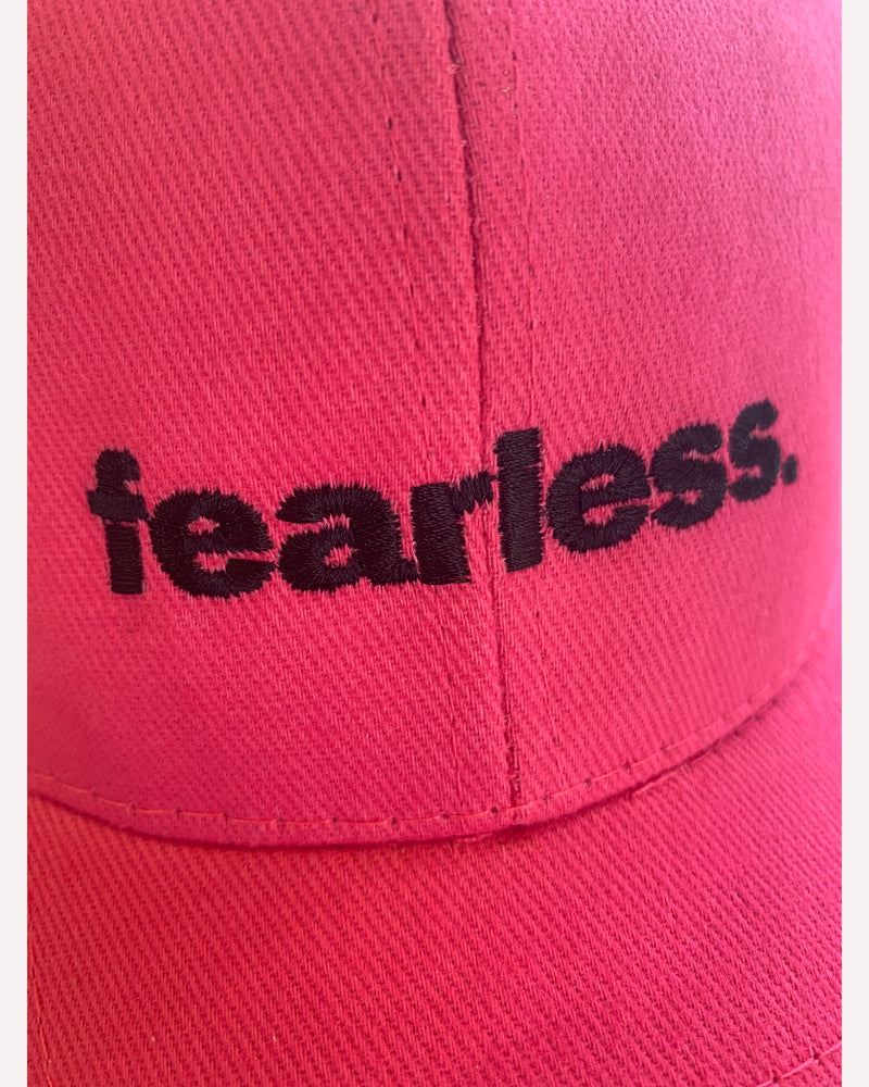 fearless-cotton-cap-hot-pink-close-up